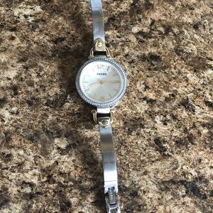 Fossil Watch- gold and stainless steel - beautiful
